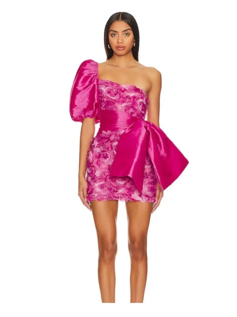 for love and lemons hot pink dress For Love and Lemons Showtime Mini Dress Hot Pink